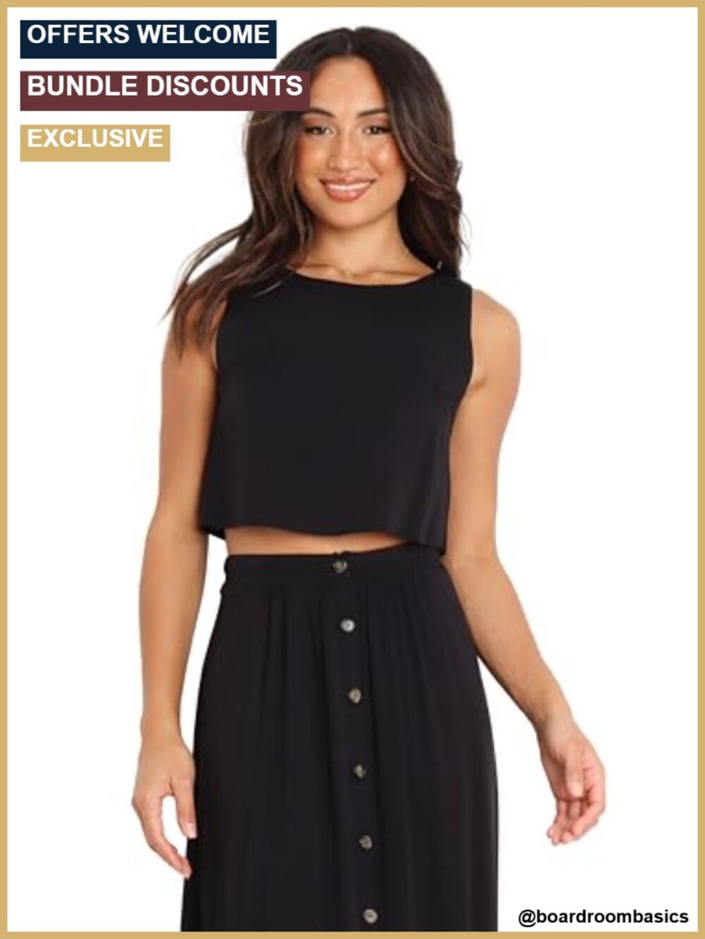 Petal & Pup Ava Top Cropped Sleeveless Tank Top Casual Evening